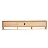 Clover  American Oak Entertainment Unit – Six Door – Natural 3m