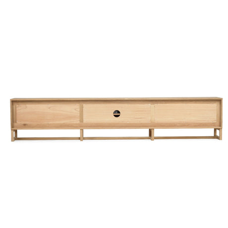 Clover  American Oak Entertainment Unit – Six Door – Natural 3m