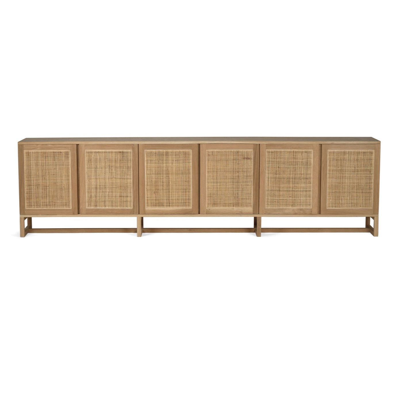 Clover American Oak Six Door Sideboard – Natural – 0.8m