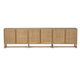 Clover American Oak Six Door Sideboard – Natural – 0.8m