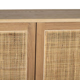 Clover American Oak Six Door Sideboard – Natural – 0.8m