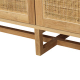 Clover American Oak Six Door Sideboard – Natural – 0.8m