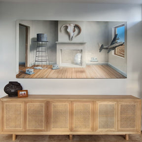Clover American Oak Six Door Sideboard – Natural – 0.8m