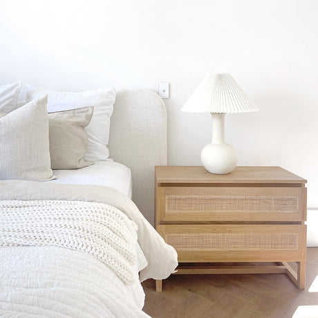 Clover Bedside American Oak Table - 0.9m