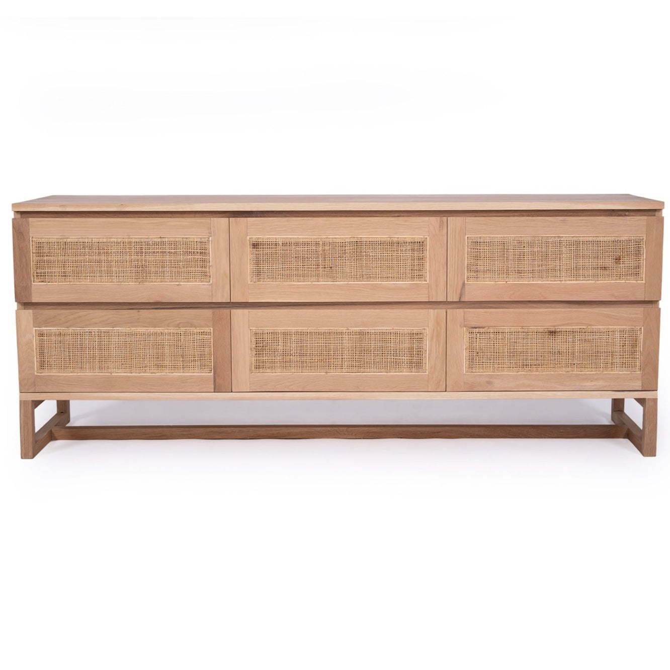 Clover Chest Of American Oak Drawers - 6 Drawers - 1.8m