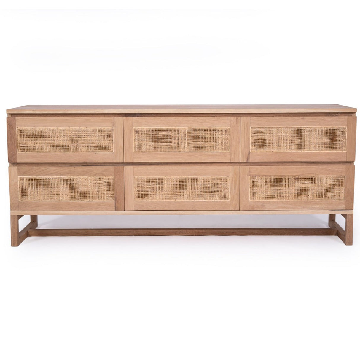 Clover Chest Of American Oak Drawers - 6 Drawers - 1.8m