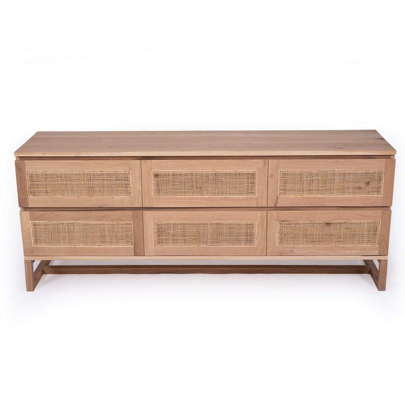 Clover Chest Of American Oak Drawers - 6 Drawers - 1.8m