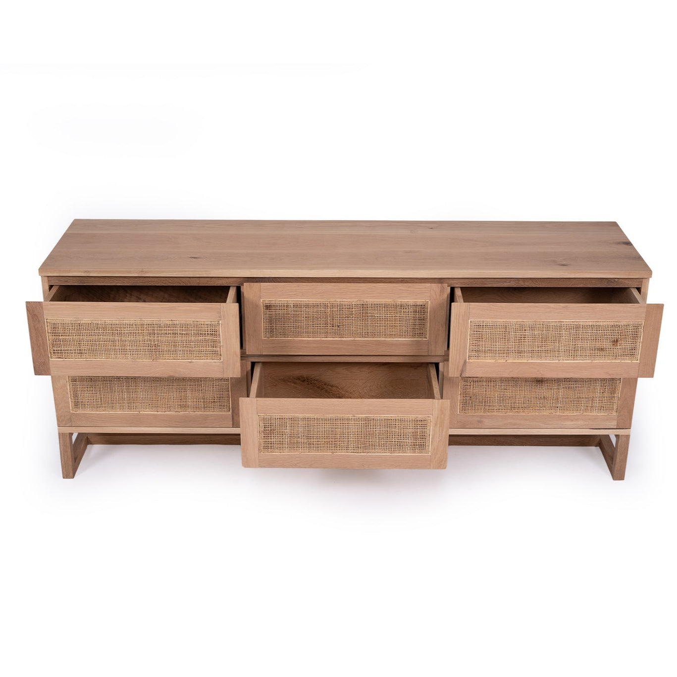 Clover Chest Of American Oak Drawers - 6 Drawers - 1.8m