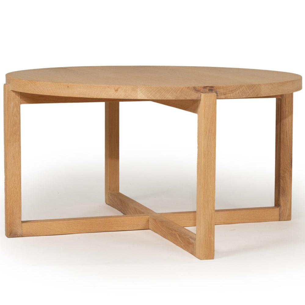 Clover Round American Oak Coffee Table - 0.8m