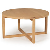 Clover Round American Oak Coffee Table - 0.8m