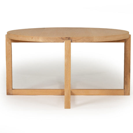 Clover Round American Oak Coffee Table - 0.8m