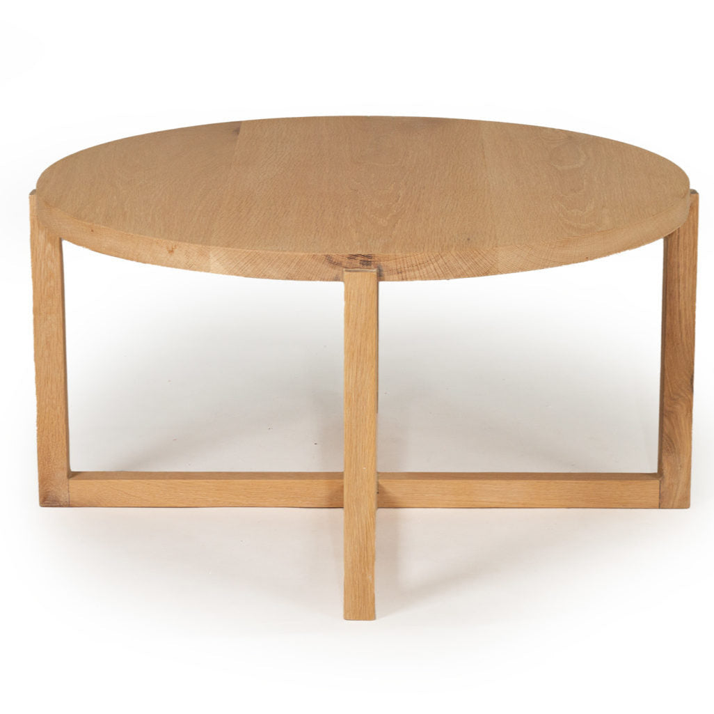 Clover Round American Oak Coffee Table - 0.8m
