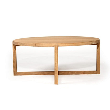 Clover Round American Oak Coffee Table  - 1.0m