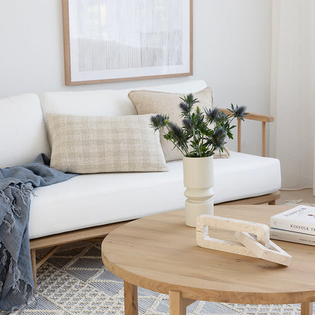 Clover Round American Oak Coffee Table  - 1.0m
