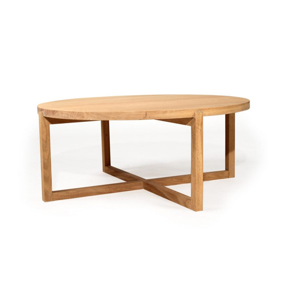 Clover Round American Oak Coffee Table  - 1.0m