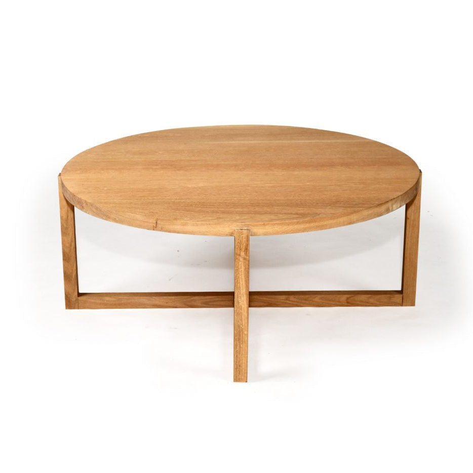 Clover Round American Oak Coffee Table  - 1.0m