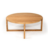 Clover Round American Oak Coffee Table  - 1.0m