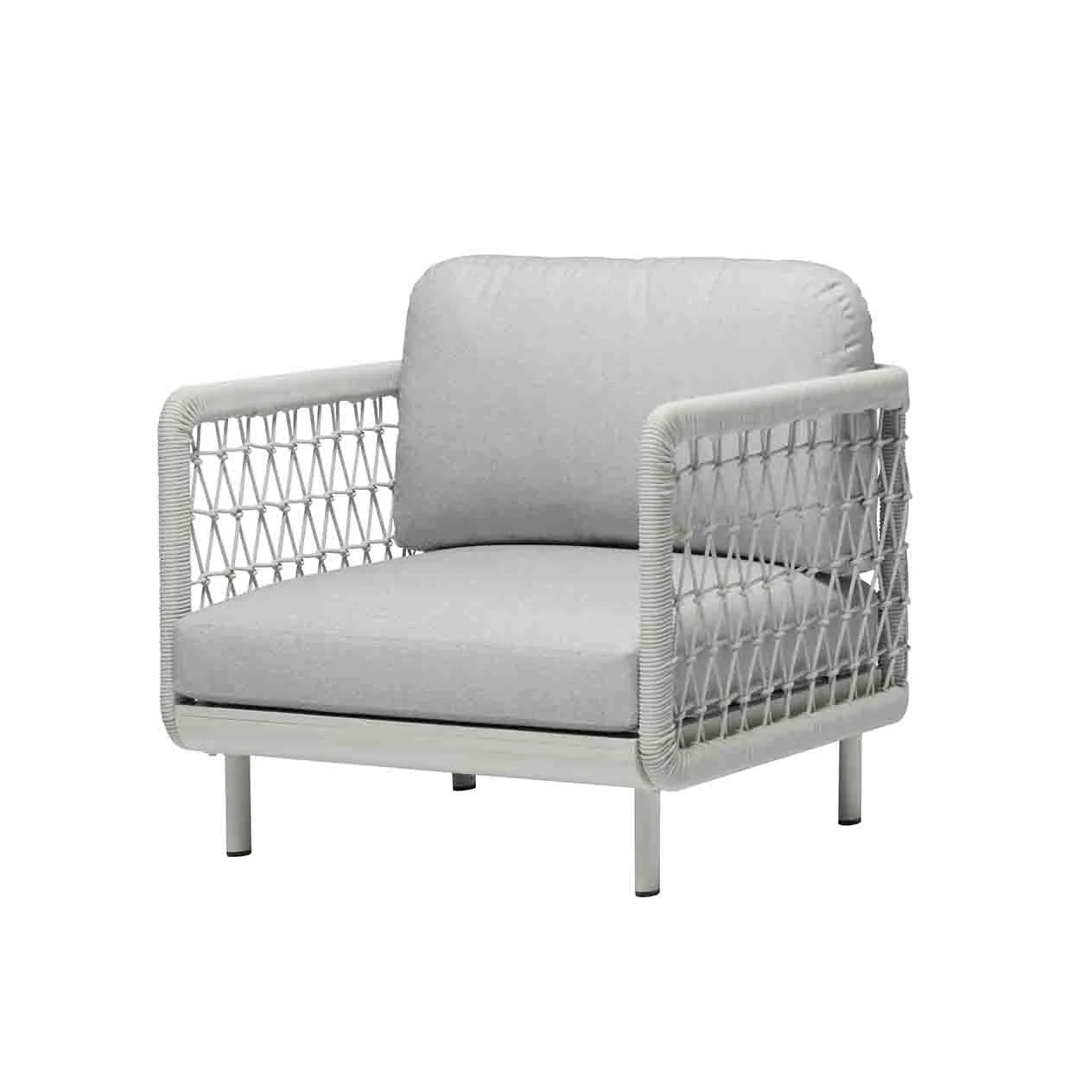 Colwood Outdoor Rope Armchair in Light Grey