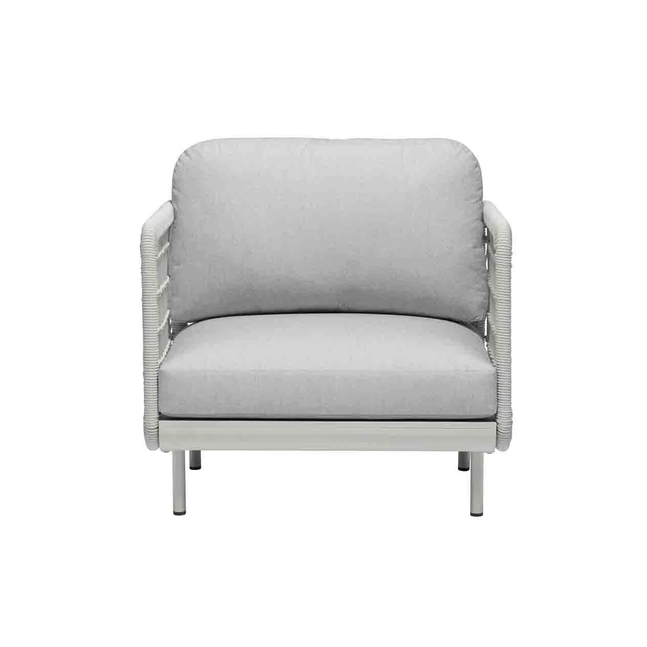 Colwood Outdoor Rope Armchair in Light Grey
