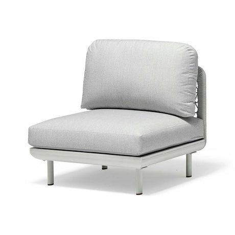 Colwood Outdoor Rope Armless Chair in Light Grey