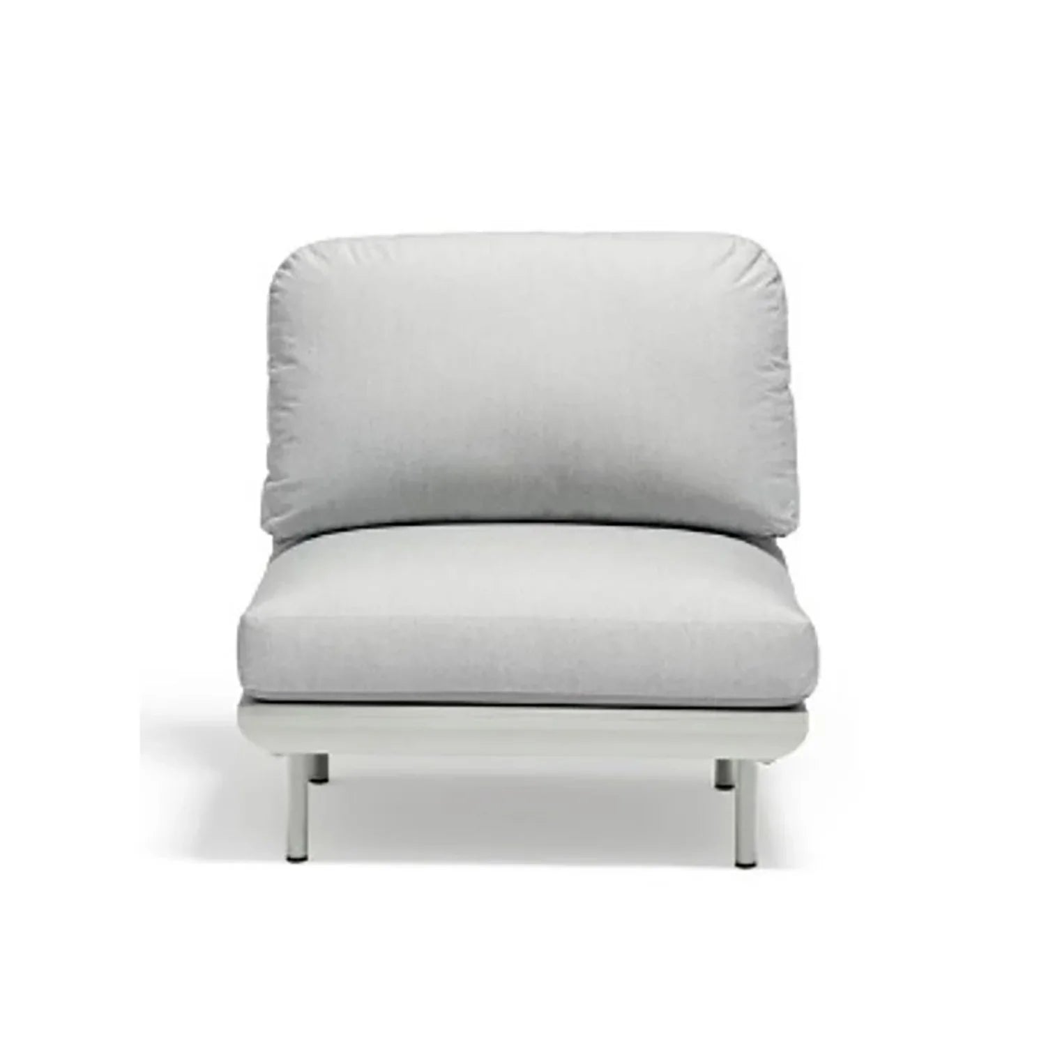 Colwood Outdoor Rope Armless Chair in Light Grey