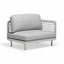 Colwood Outdoor Rope End Chair with Left Arm in Light Grey