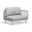 Colwood Outdoor Rope End Chair with Left Arm in Light Grey
