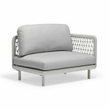 Colwood Outdoor Rope End Chair with Left Arm in Light Grey