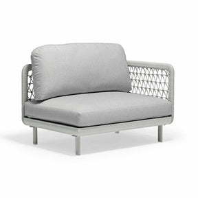 Colwood Outdoor Rope End Chair with Left Arm in Light Grey