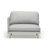 Colwood Outdoor Rope End Chair with Right Arm in Light Grey