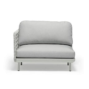 Colwood Outdoor Rope End Chair with Right Arm in Light Grey
