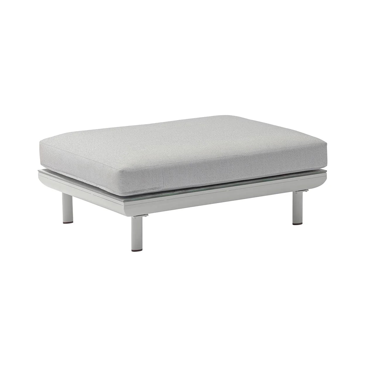 Colwood Outdoor Rope Ottoman in Light Grey