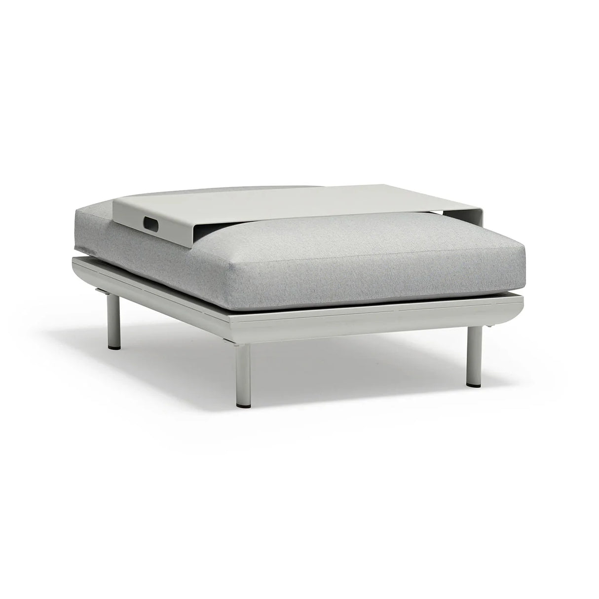 Colwood Outdoor Rope Ottoman in Light Grey