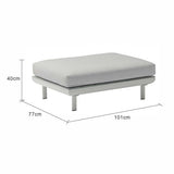 Colwood Outdoor Rope Ottoman in Light Grey