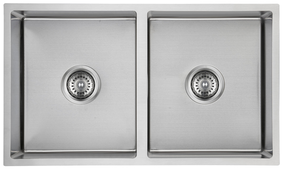 Cora Double Bowl Undermount Sink 93 degree 750mm Stainless Steel