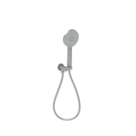 Cora Round Hand Shower On Wall Outlet Bracket  Brushed Gun Metal