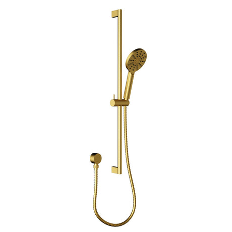 Cora Round Sliding Shower Set   Brushed Gold