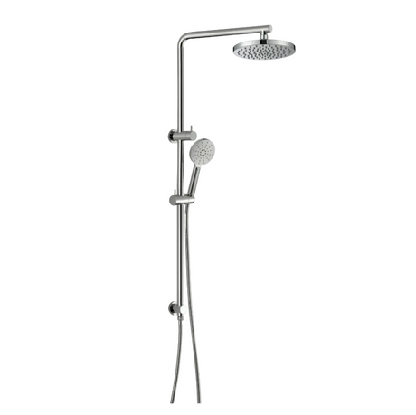 Cora Multi-function Shower Set 200 mm - Brushed Nickel