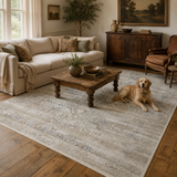 Cordelia Medalion Beige Blue Rug