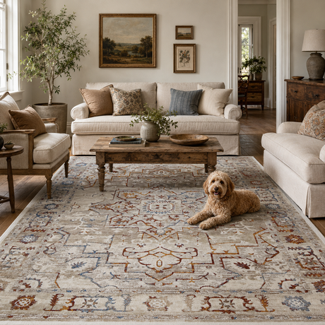 Cordelia Medalion Beige Multi Rug