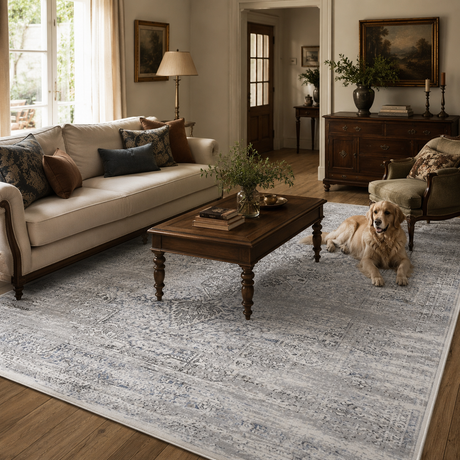 Cordelia Medalion Grey Blue Rug