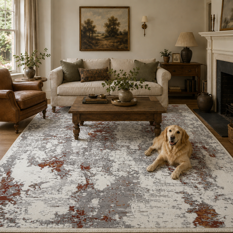 Cordelia One Modern Grey Terracotta Rug
