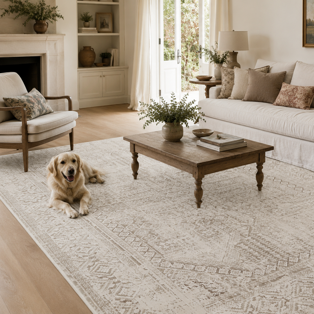 Cordelia Panel Beige Rug