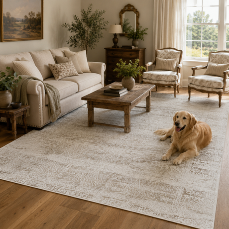 Cordelia Solid Beige Modern Rug