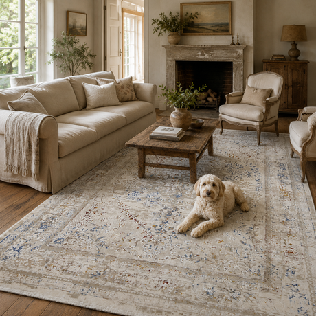 Cordelia Vintage Medalion Beige Rug