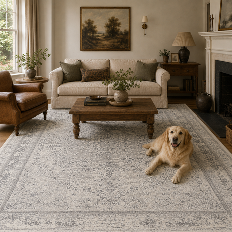 Cordelia Vintage Medalion Grey Rug