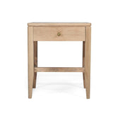 Corinne American Oak  Bedside Table - 0.65m
