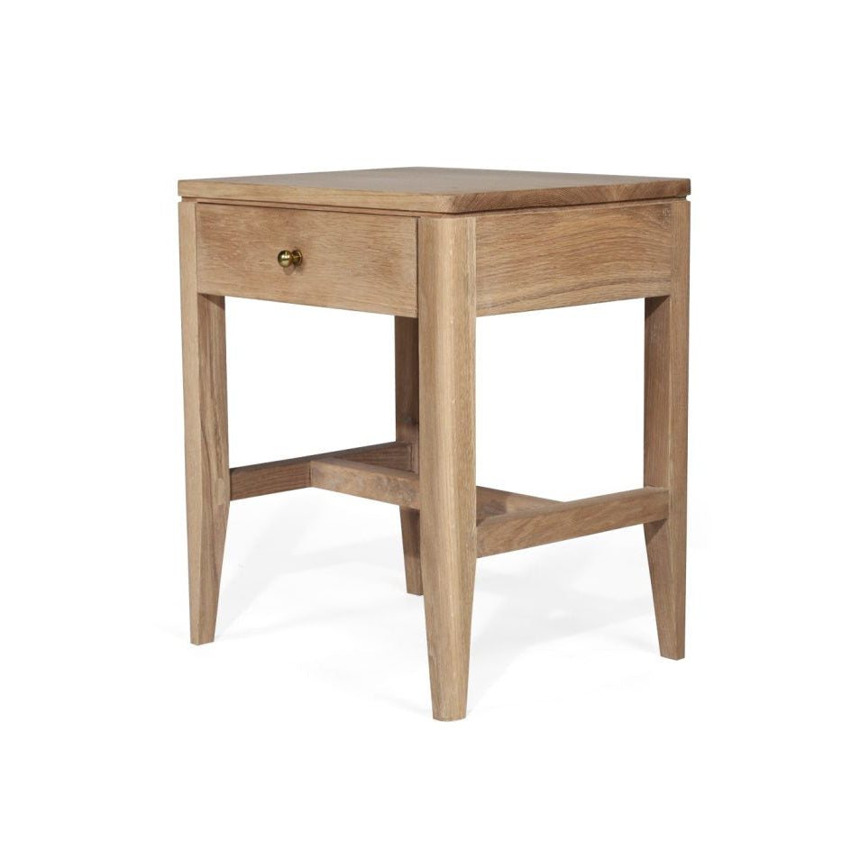 Corinne American Oak  Bedside Table - 0.65m
