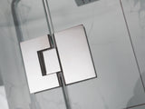 COVEY Wall To Wall L-Shape Square Frameless Pivot Hinge Door Shower Screen