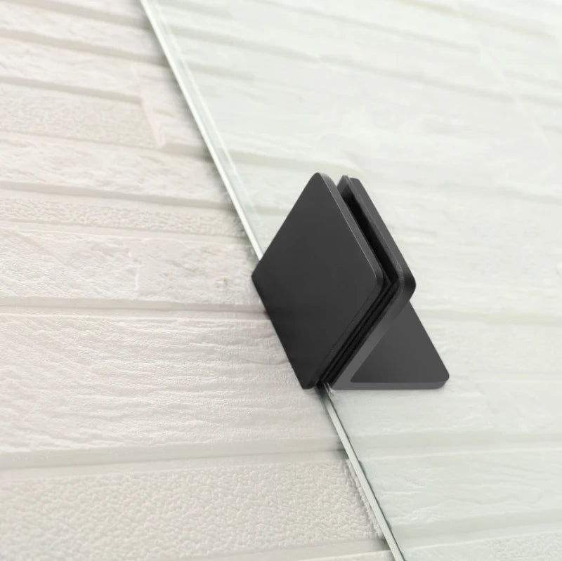 COVEY Wall To Wall L-Shape Square Frameless Pivot Hinge Door Shower Screen